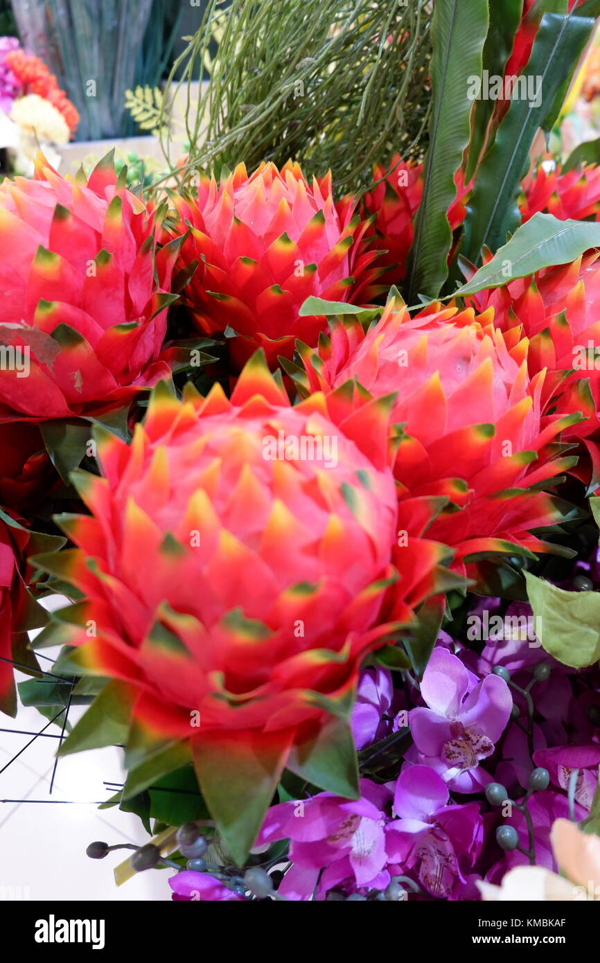 Artificial Yellow Dragon Fruit Plants on display looks fresh and real