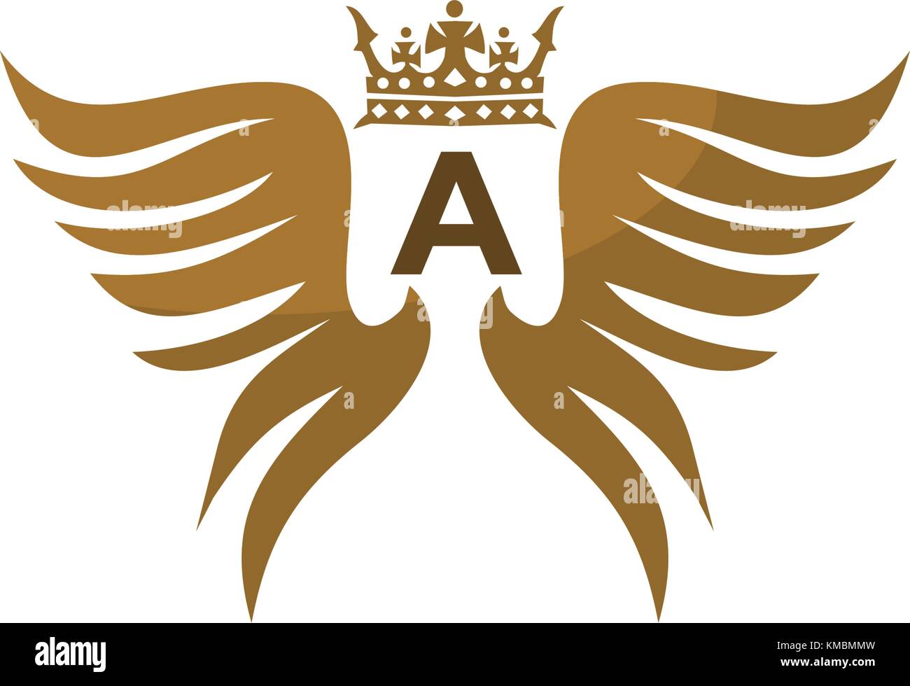 Wing Shield Crown Initial A Stock Vector Image & Art - Alamy