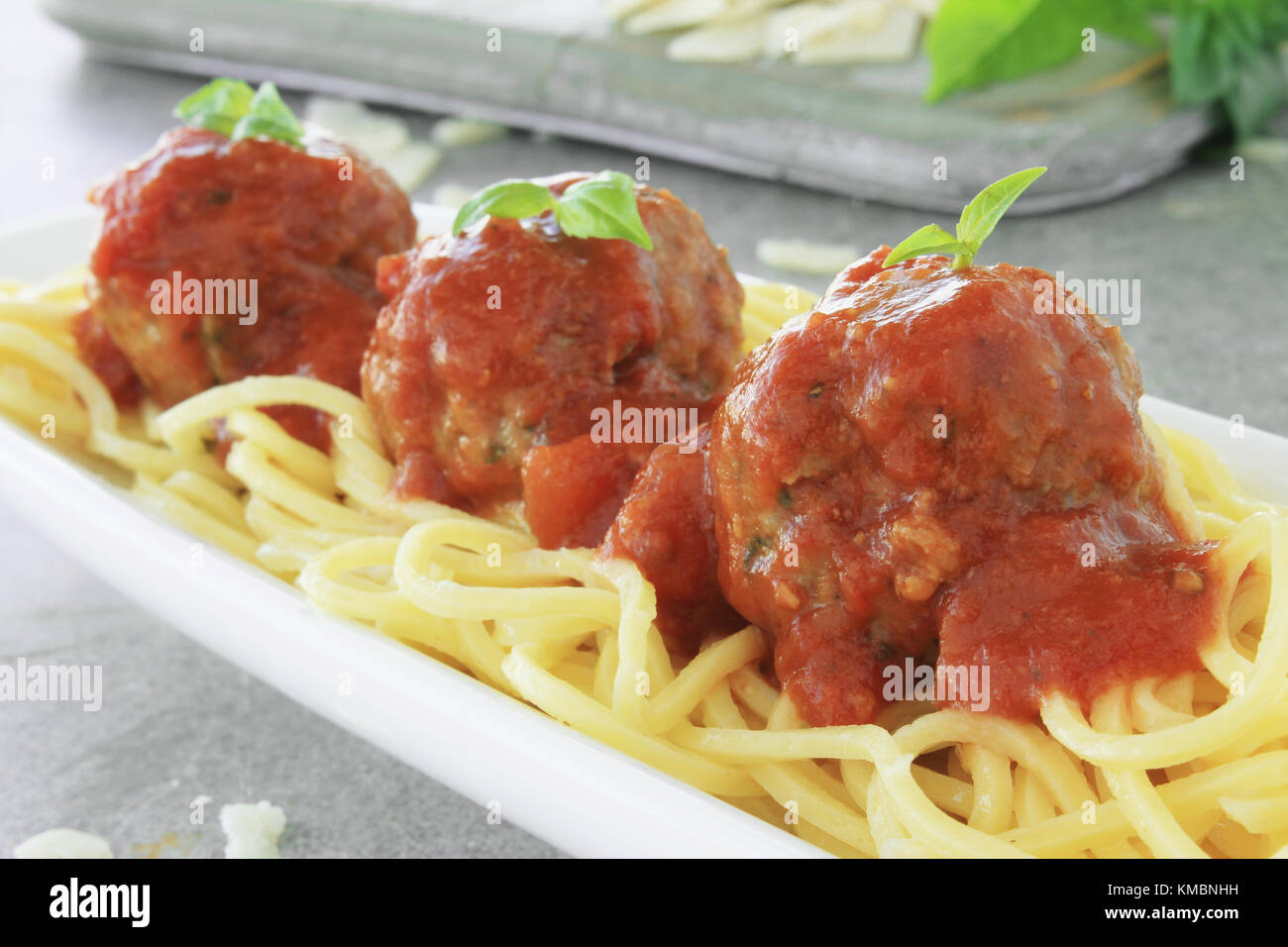 Italian meatballs in tomato sauce Stock Photo Alamy