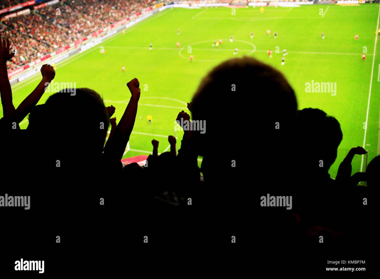 Spectators fans football Stock Photo