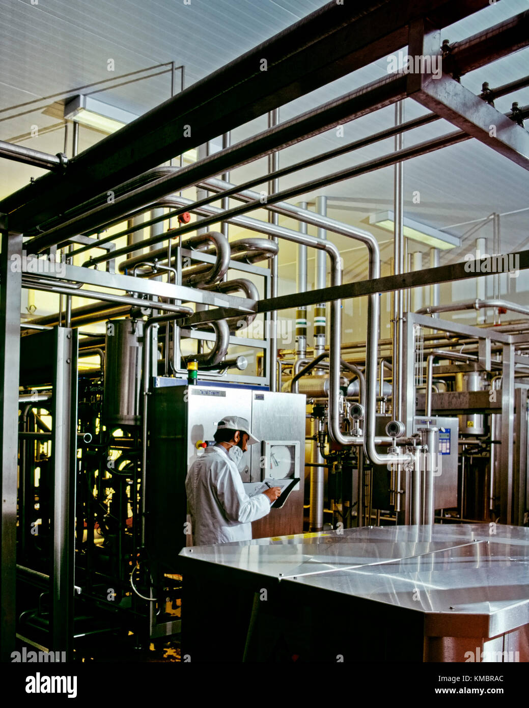 Milk pasteurisation plant Stock Photo