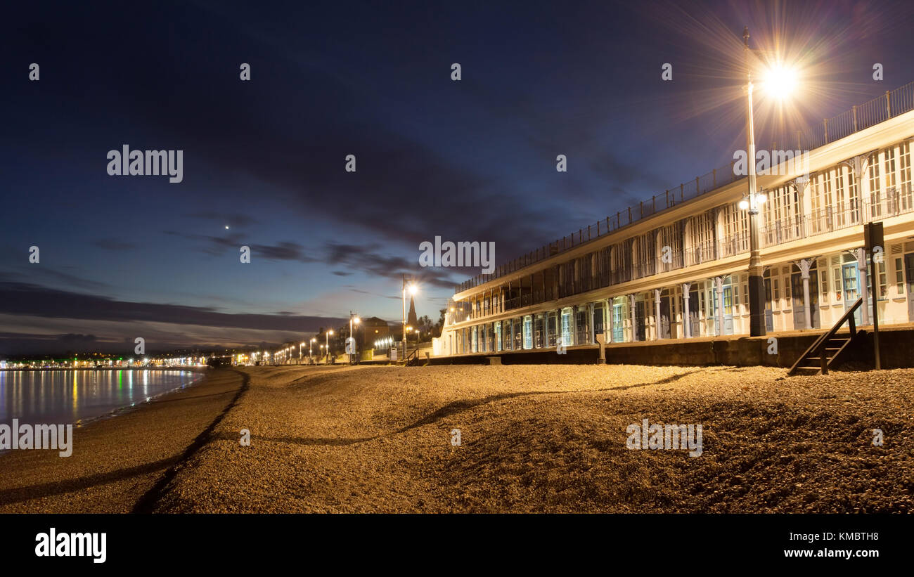 Weymouth Seafront  at Night Stock Photo
