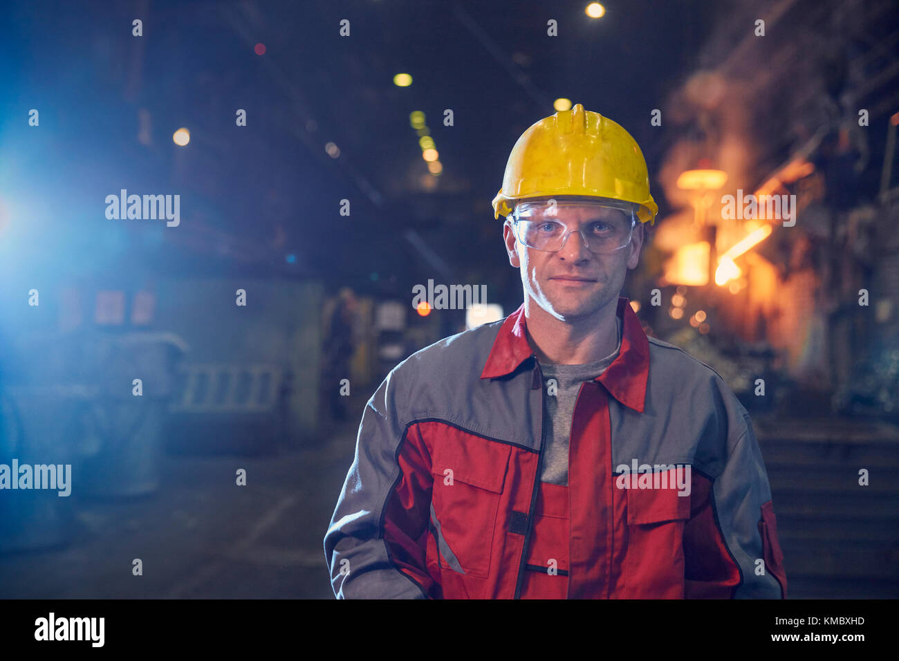 Portrait confident steelworker in steel mill Stock Photo - Alamy