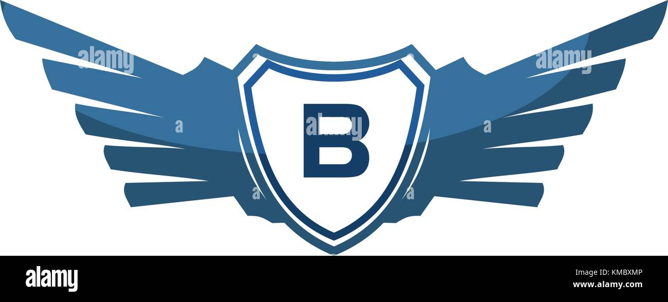 Wing Shield Initial B Stock Vector Image & Art - Alamy