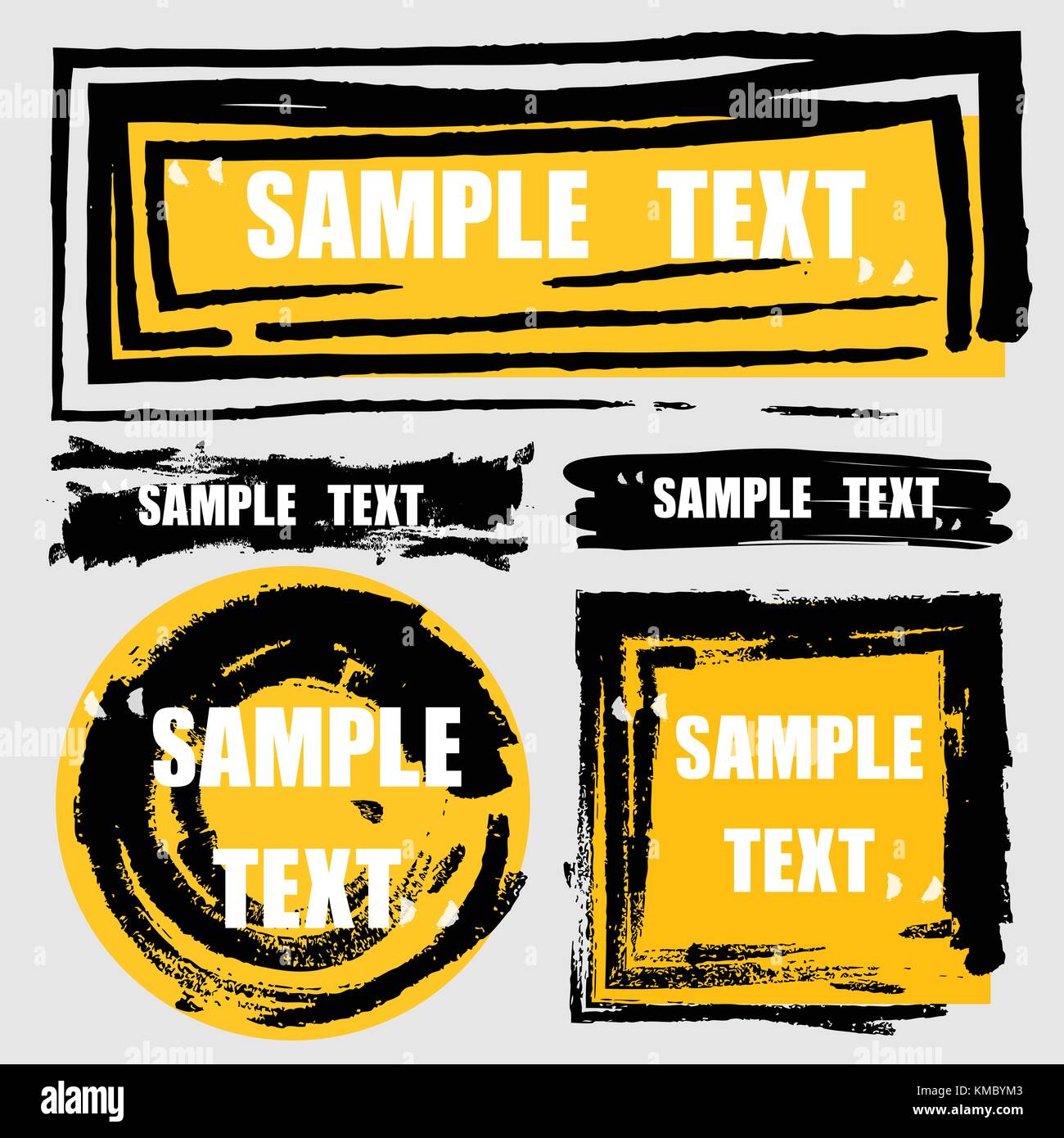 Vector Text Boxes Collection. Hand Drawn Frames Stock Vector Image & Art Alamy