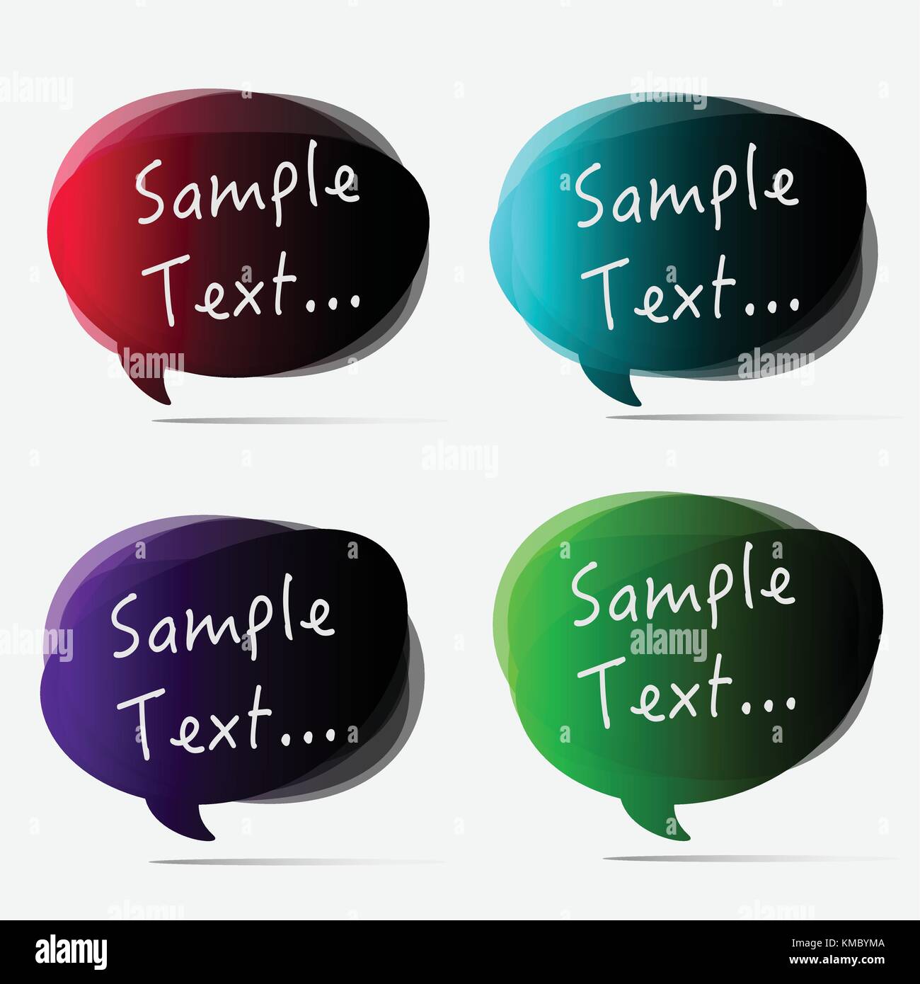 Set of Colorful Bubbles for Speech Vector Design Stock Vector Image ...
