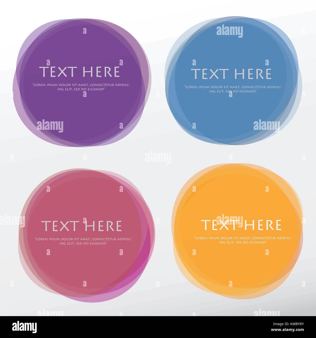 Set of round colorful vector shapes. Abstract vector banners. Design ...