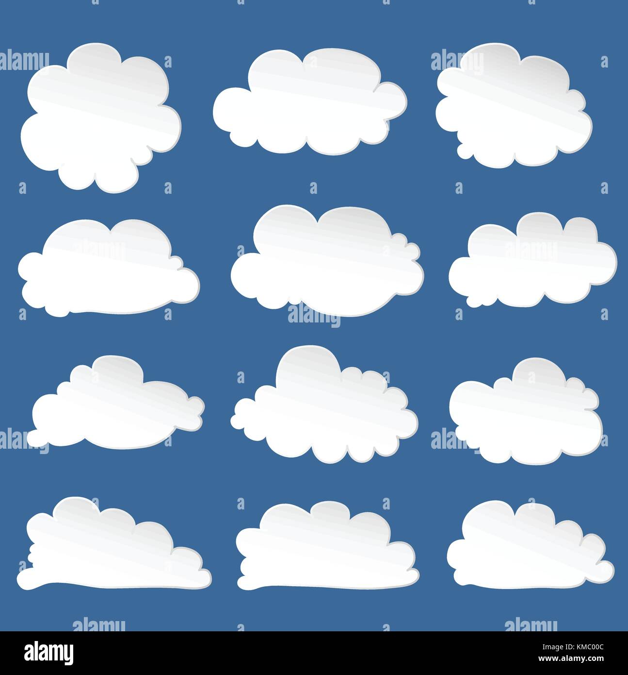 Vector illustration of clouds collection Stock Vector Image & Art - Alamy
