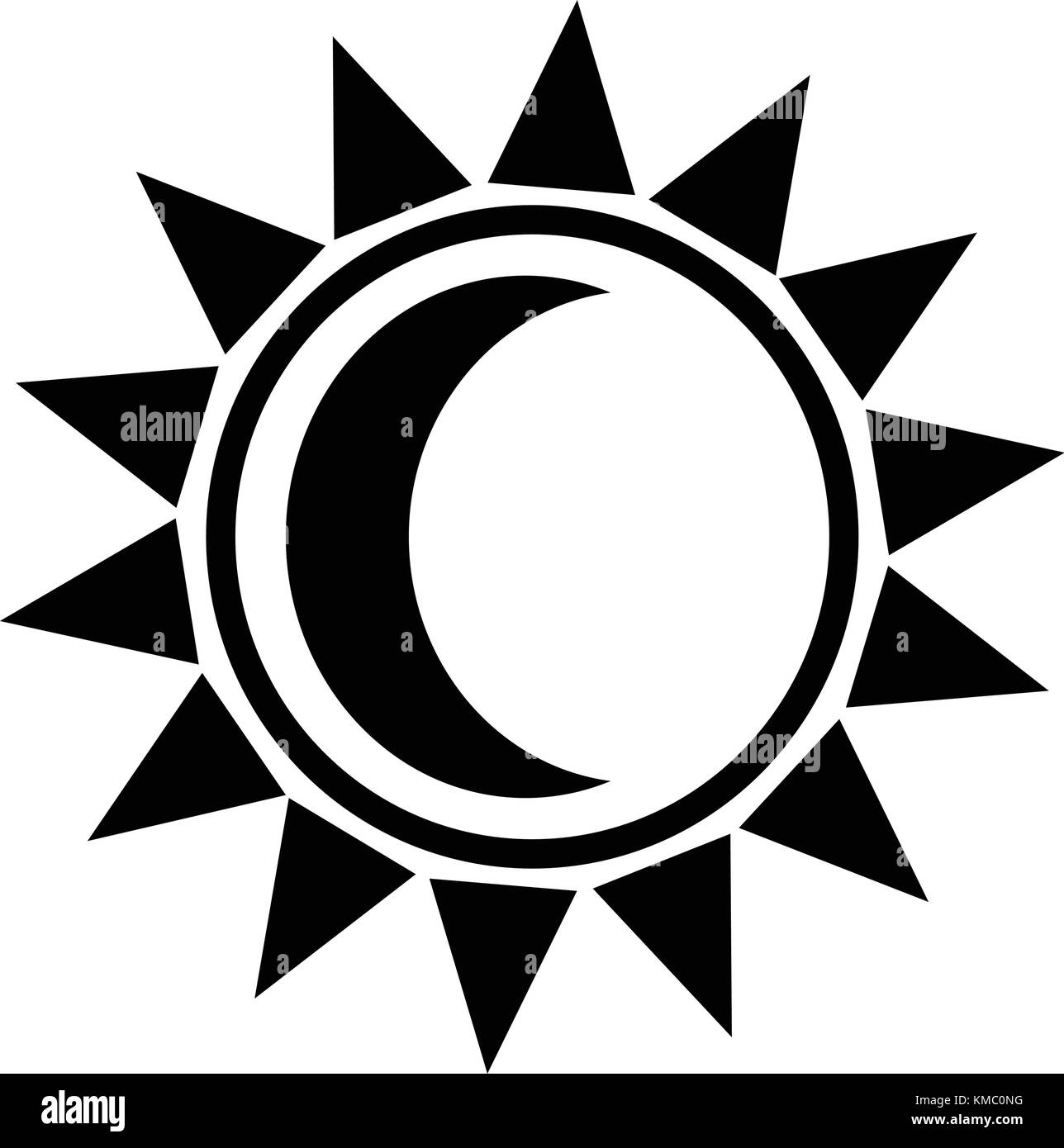 sun-and-moon-shapes-stock-vector-image-art-alamy