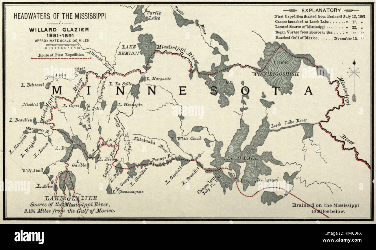 Map of mississippi river hires stock photography and images Alamy