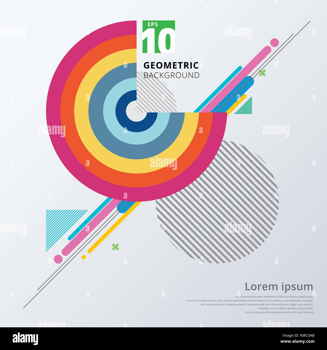 Abstract colorful color circle geometric pattern design and background ...