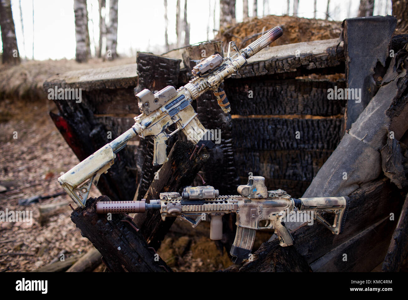 M4a1 carbine close up on white hi-res stock photography and