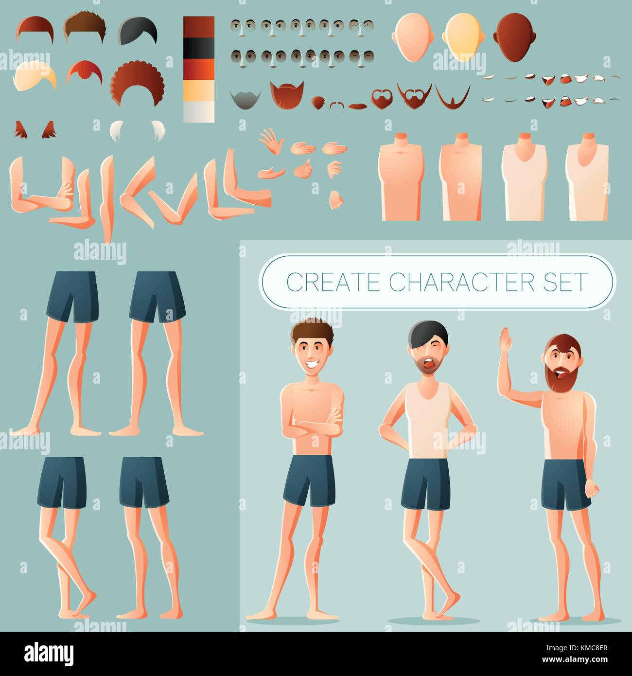 Create man character set Stock Vector Image & Art Alamy
