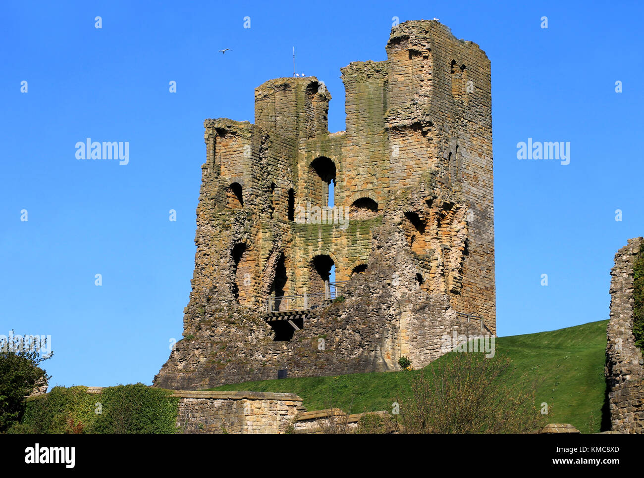 Ruins of Scarborough Castle on the Headland, North Yorkshire, England,. Stock Photo