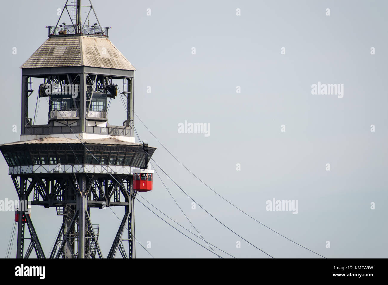 Barcelona Cable Car Stock Photo - Alamy