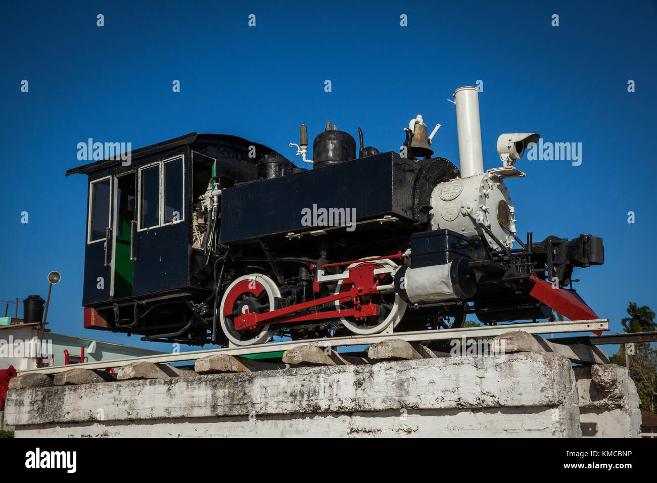 Restored Steam Locomotive in Cuba Stock Photo
