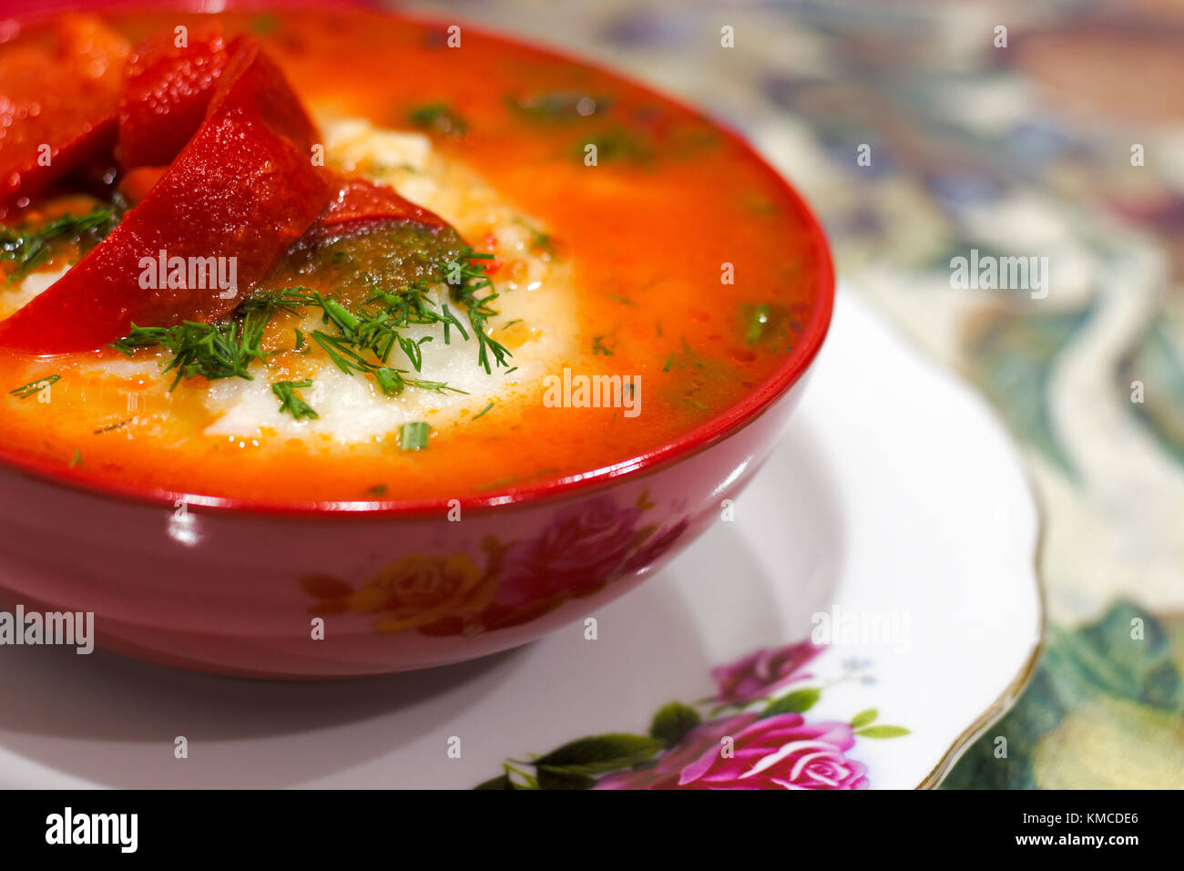 Mexican food huevos rancheros. Eggs poached in tomato sauce salsa and