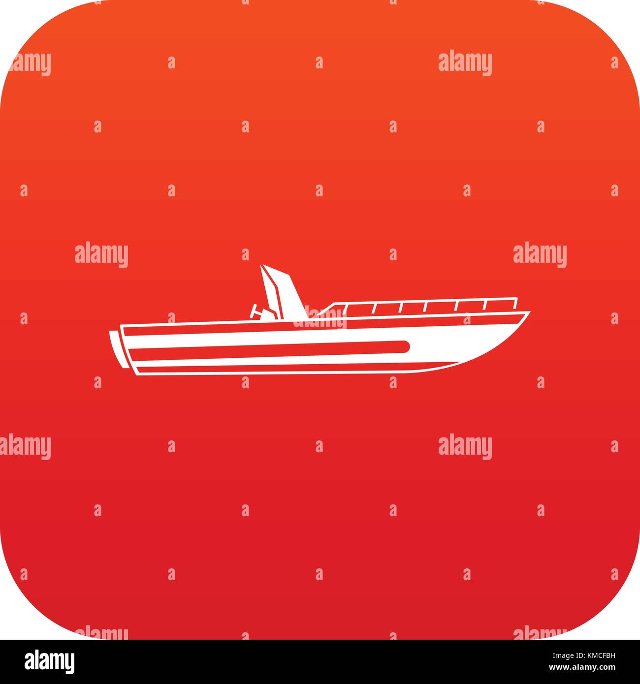 Motor speed boat icon digital red Stock Vector Image & Art - Alamy