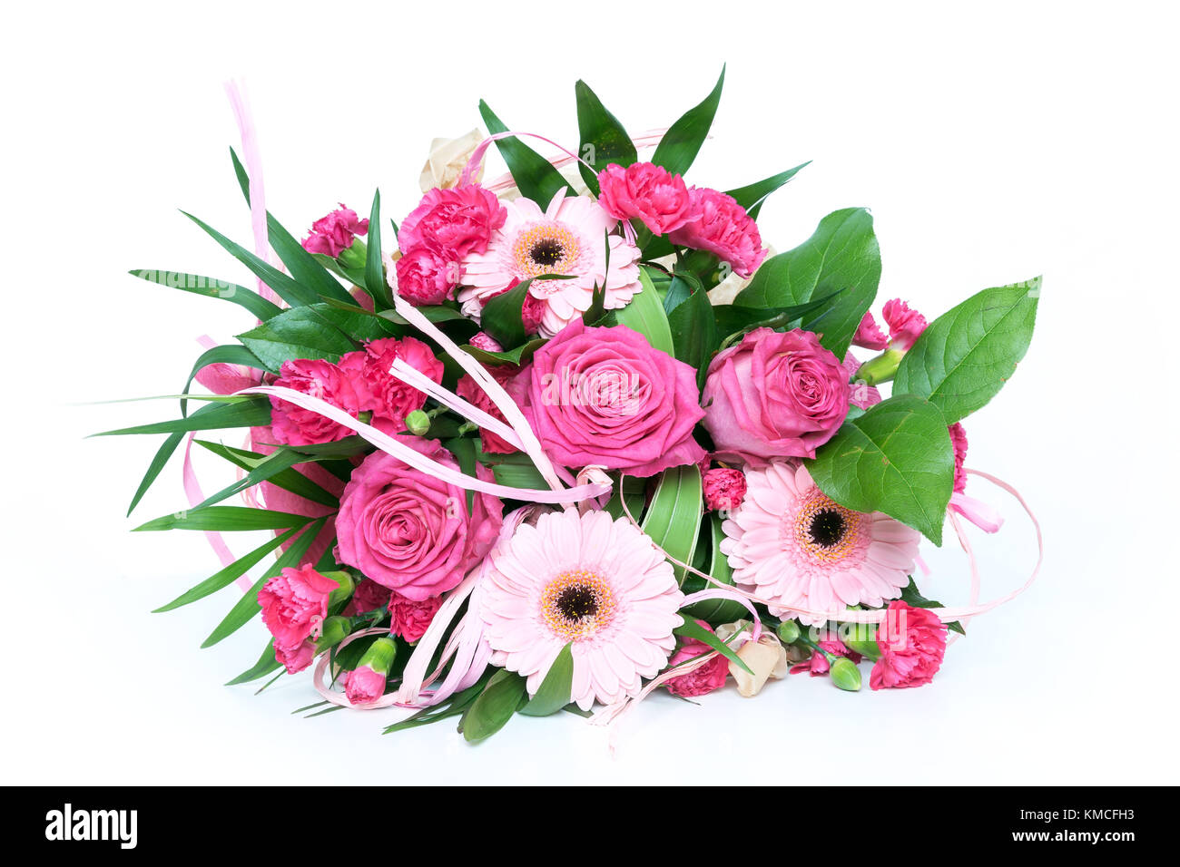 Bunch of colorful flowers isolated on white background Stock Photo Alamy