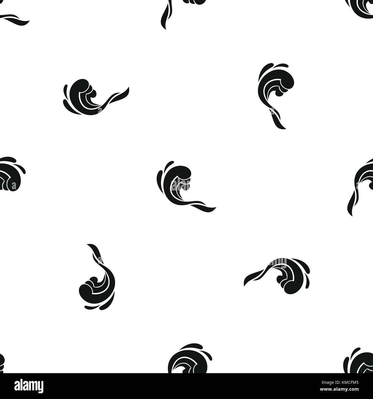 Water wave pattern seamless black Stock Vector Image & Art - Alamy