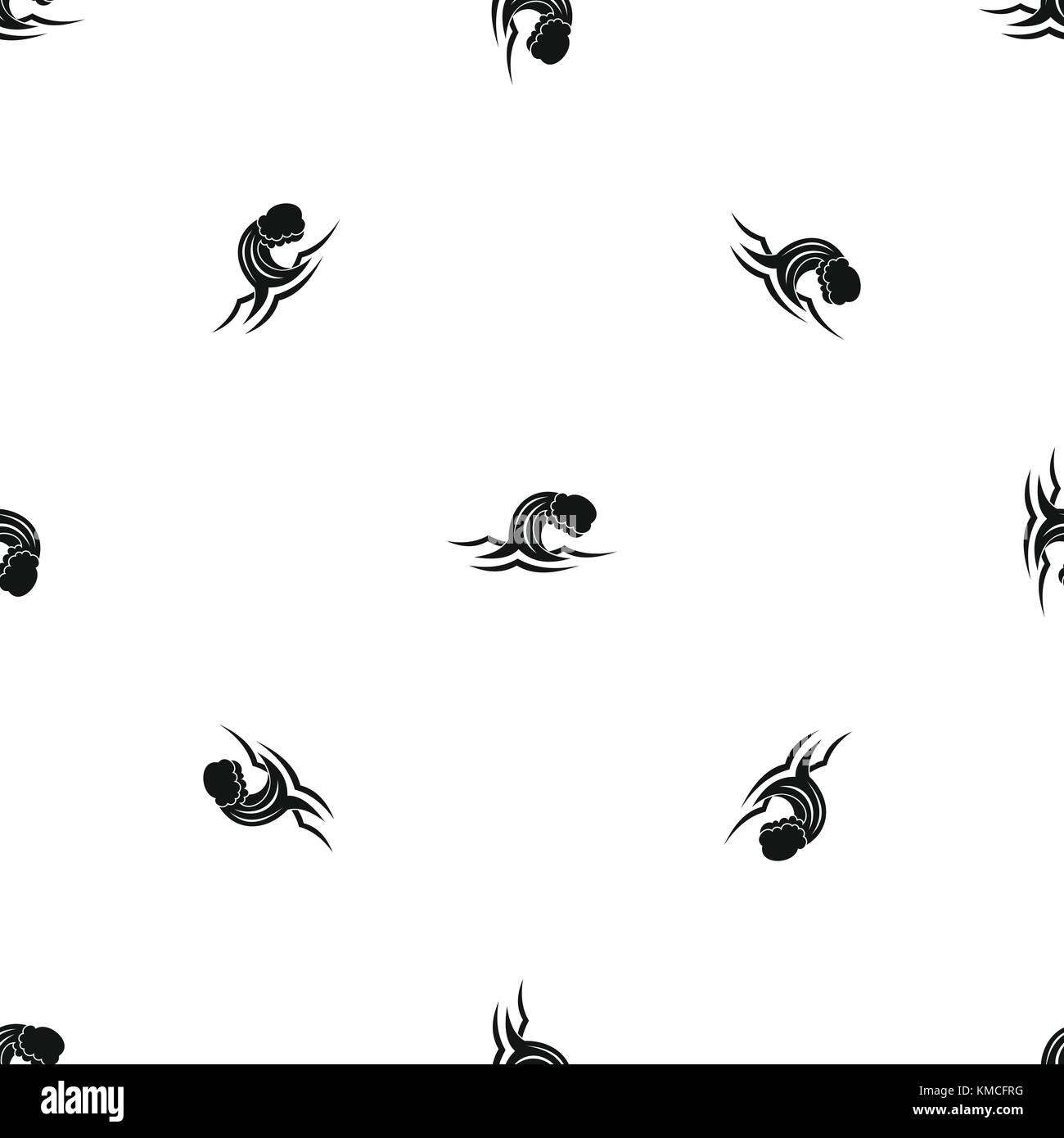 Foamy wave pattern seamless black Stock Vector Image & Art - Alamy