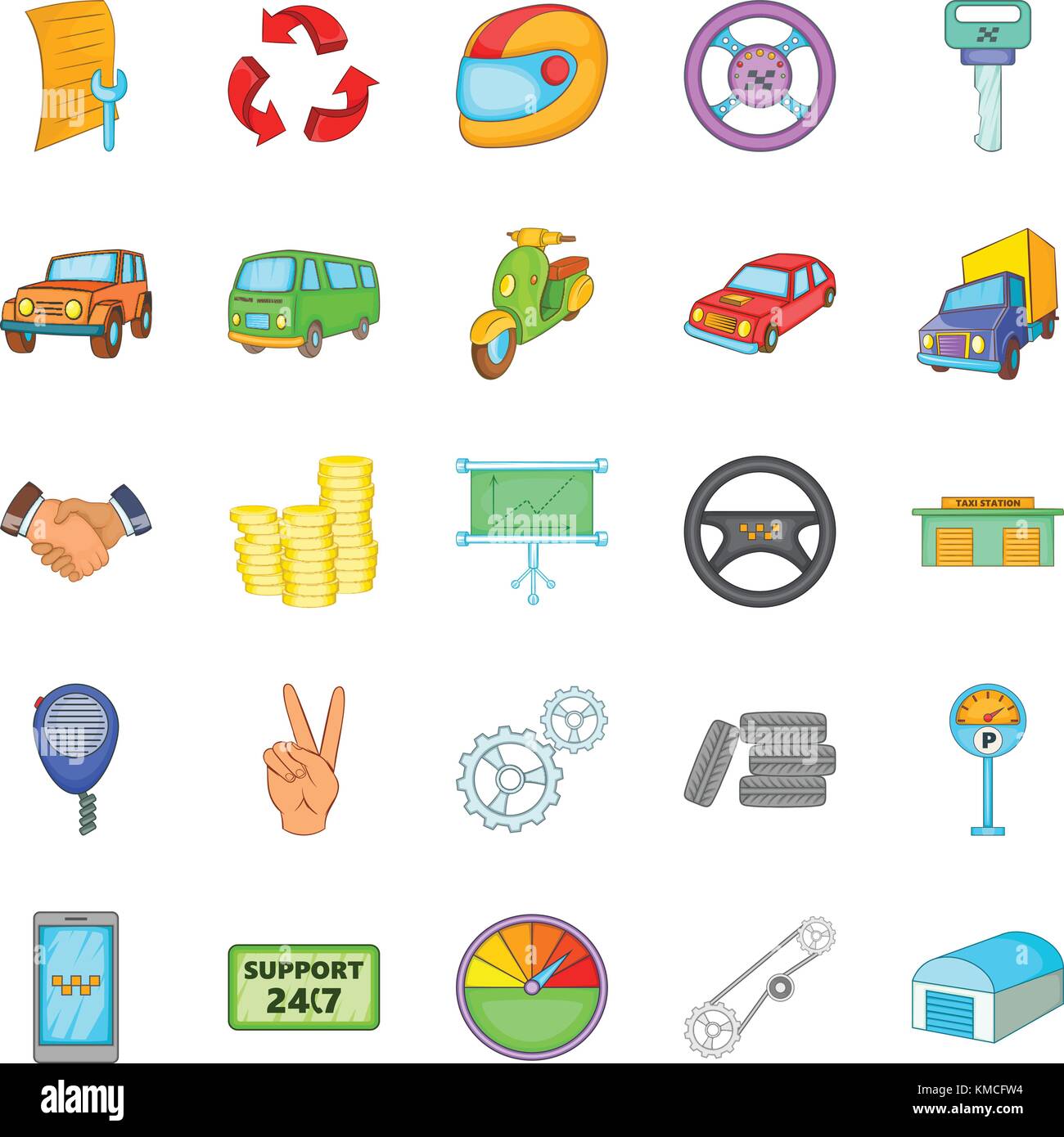 Service icons set, cartoon style Stock Vector Image & Art - Alamy