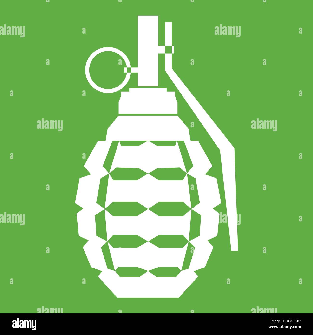Hand grenade, bomb explosion icon green Stock Vector Image & Art - Alamy