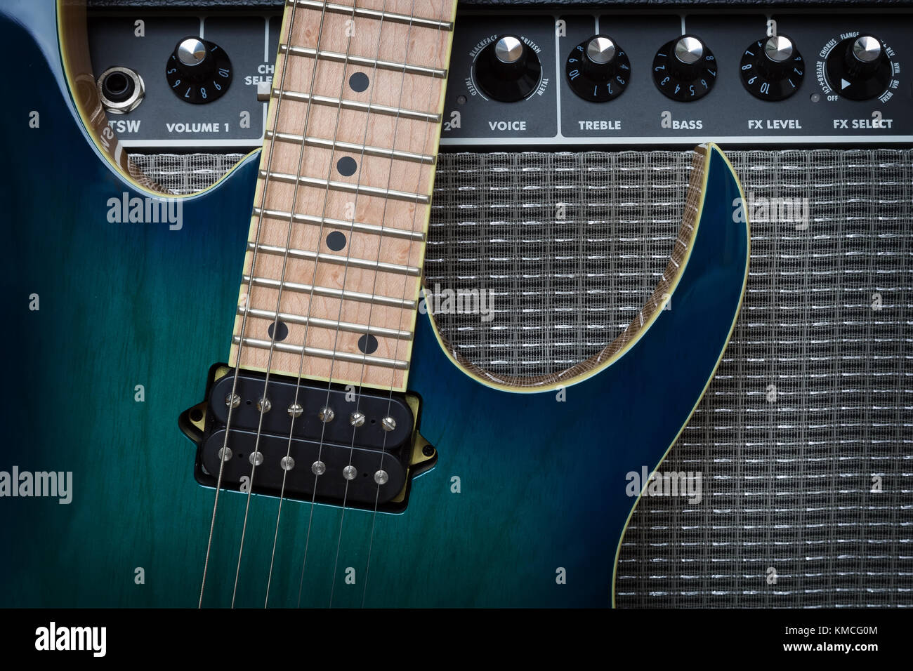 Electric guitar and professional amplifier Stock Photo Alamy