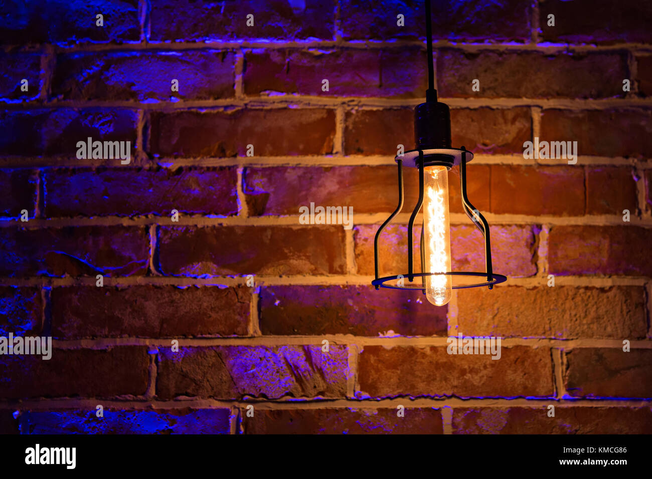 Hanging lamp with Edison bulb Stock Photo Alamy