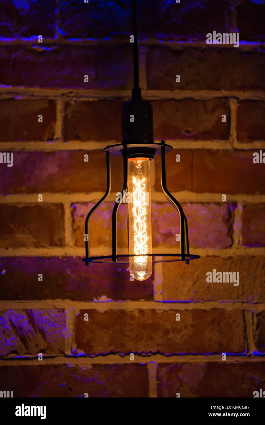 Hanging lamp with Edison bulb Stock Photo Alamy