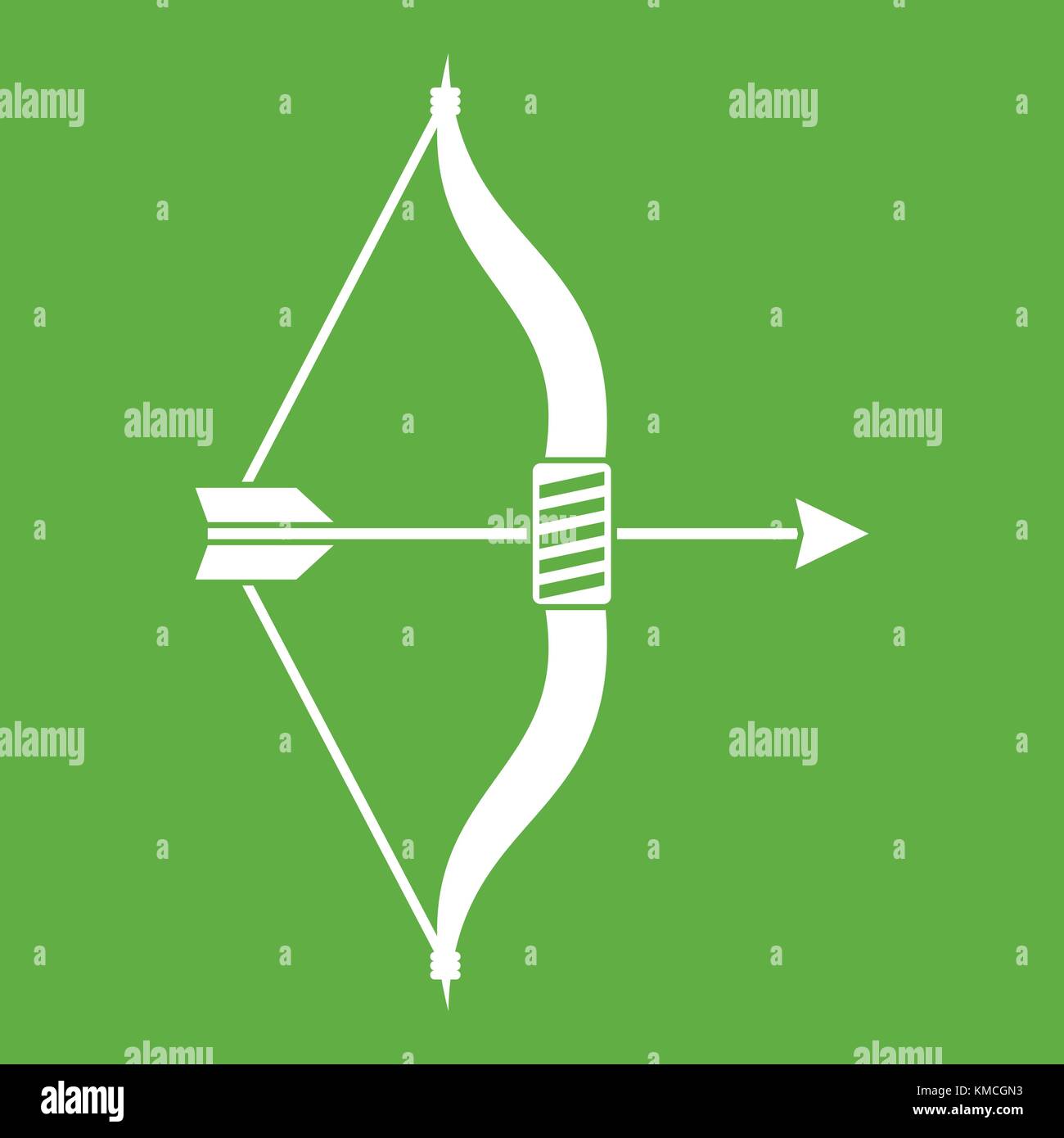Bow and arrow icon green Stock Vector Image & Art Alamy