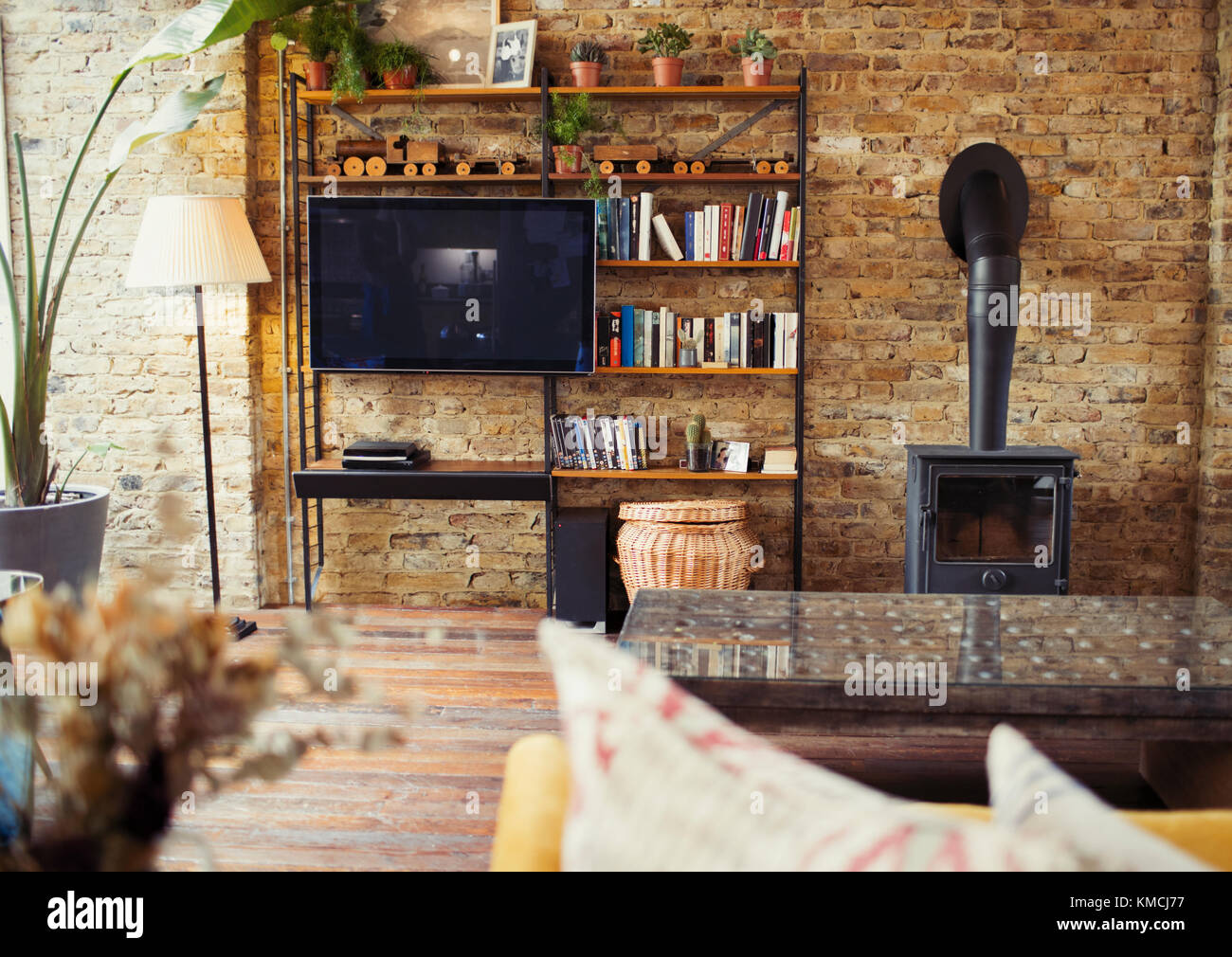 Home showcase living room Stock Photo - Alamy