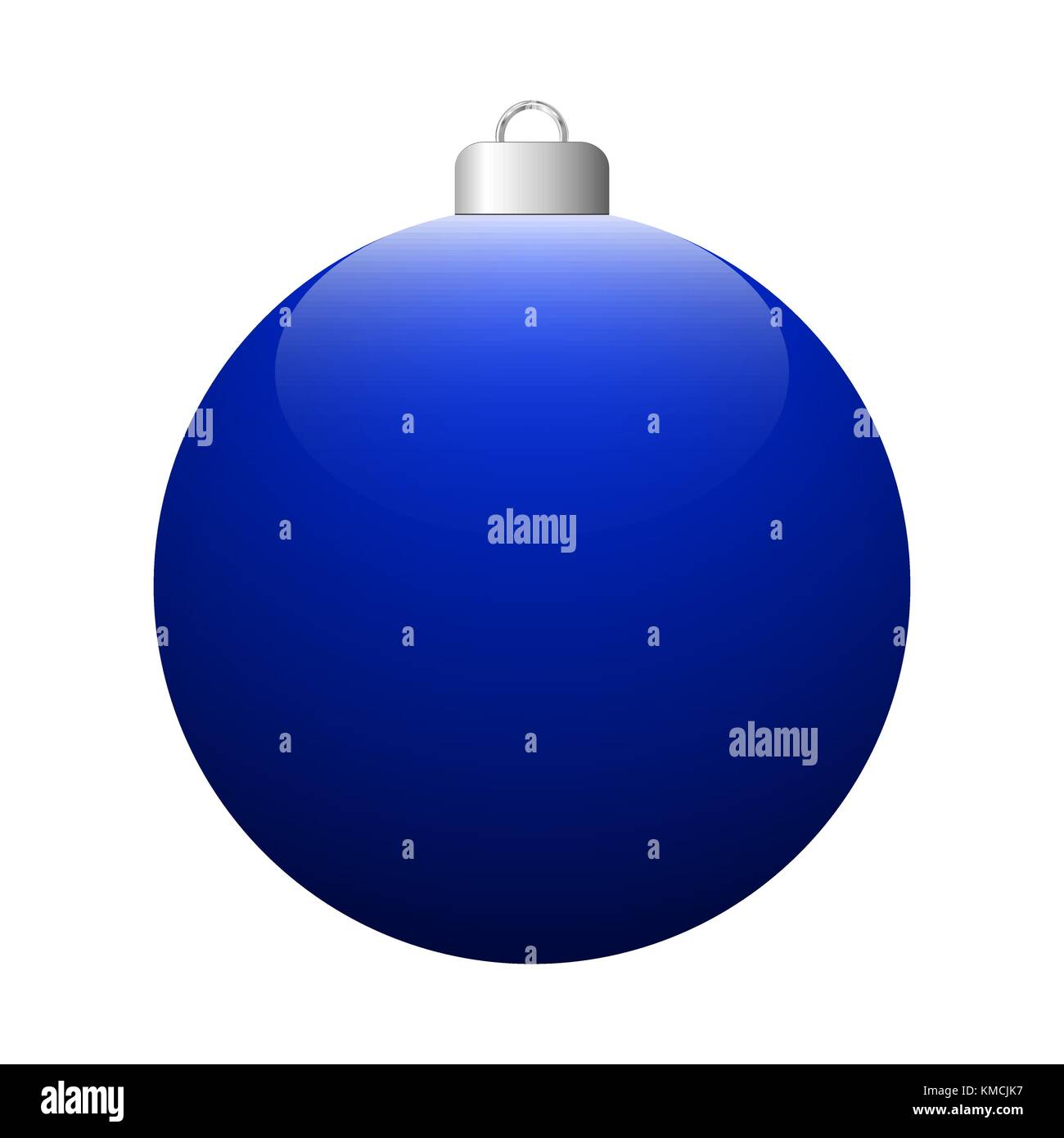 Vector blue glossy Christmas ball isolated on white background Stock ...