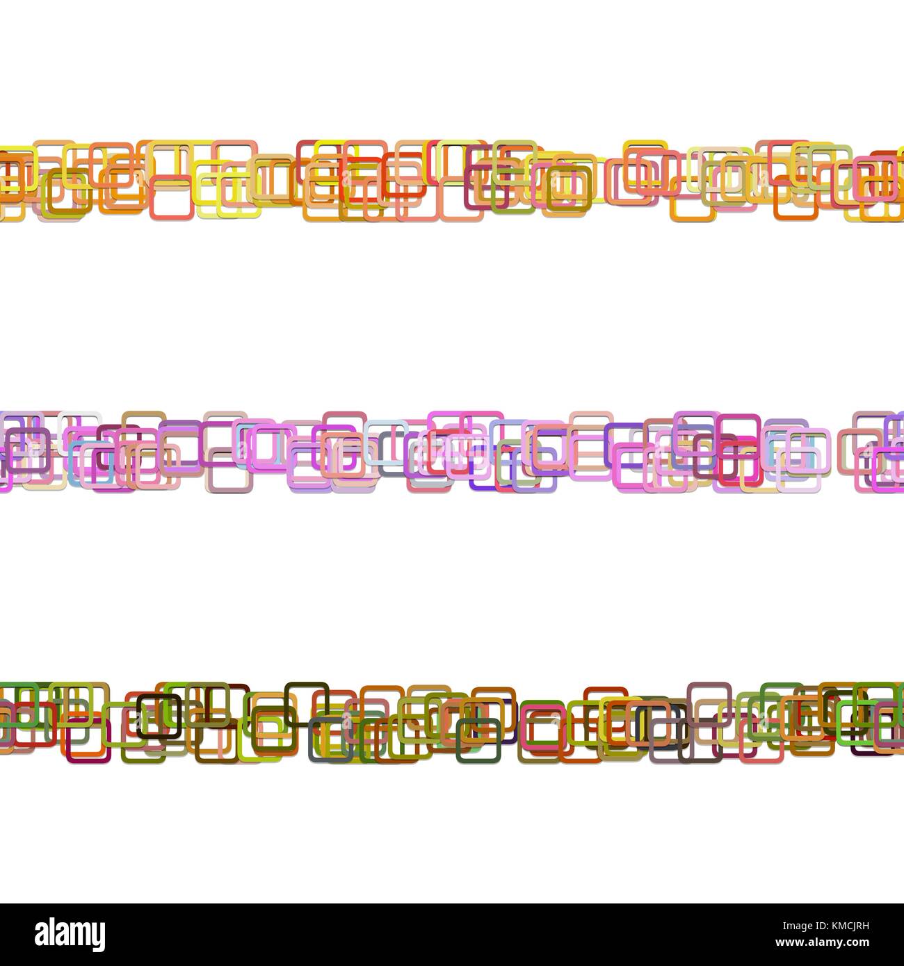 Repeatable square pattern text rule line design set - vector design ...