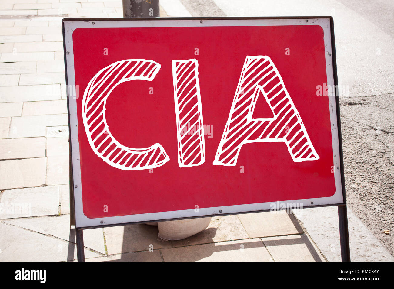 Hand writing text caption inspiration showing CIA concept meaning