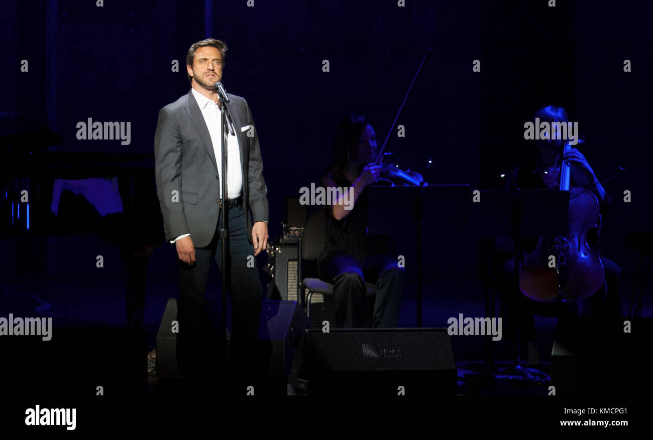 New York, NY - May 10, 2016: Raul Esparza performs on stage during Joyful Heart Foundation honors Vice President Joe Biden at Joyful Revolution Gala at Lincoln Center Stock Photo