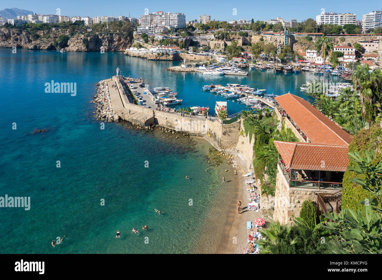 Harbour at the old town Kaleici, UNESCO world heritage site, Antalya, turkish riviera, Turkey Stock Photo