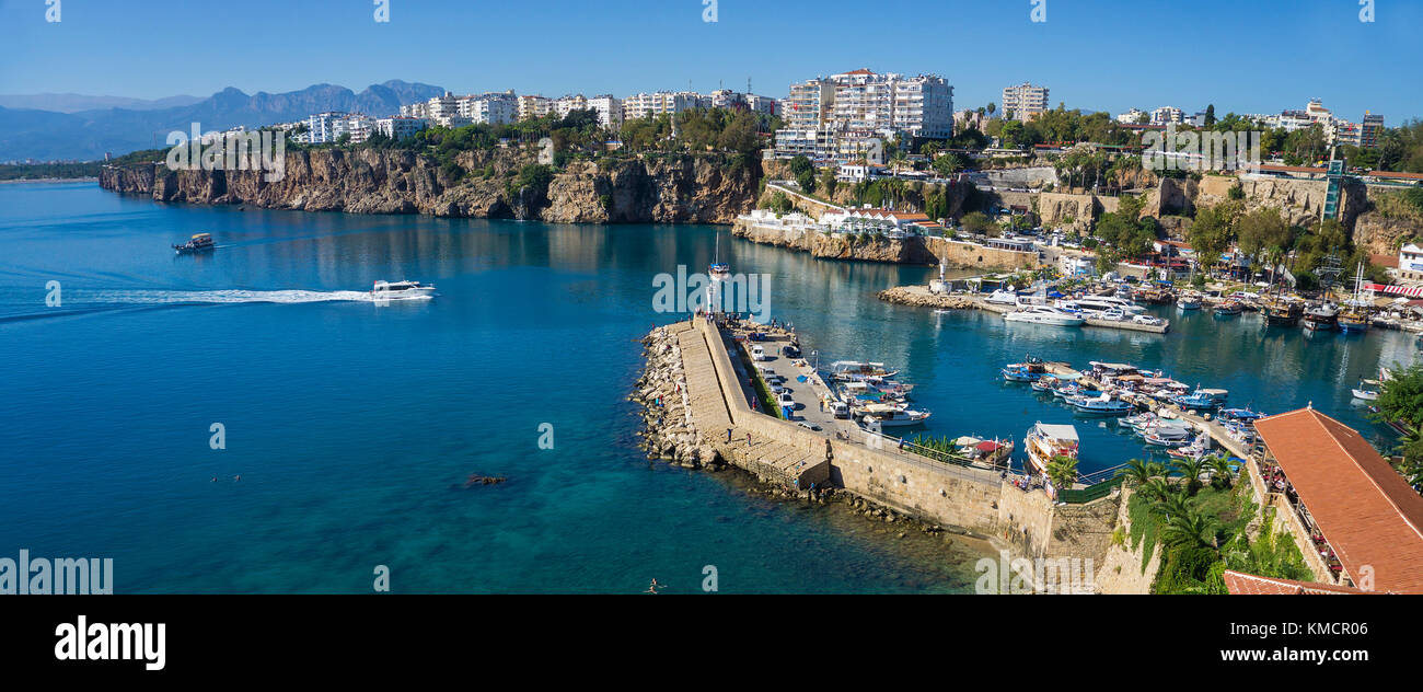 Harbour at the old town Kaleici, UNESCO world heritage site, Antalya, turkish riviera, Turkey Stock Photo