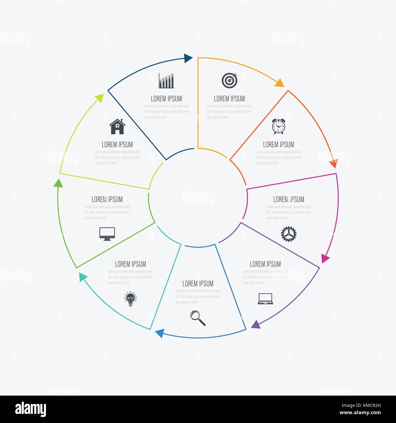 Infographics template 9 options with circle Stock Vector Image & Art ...