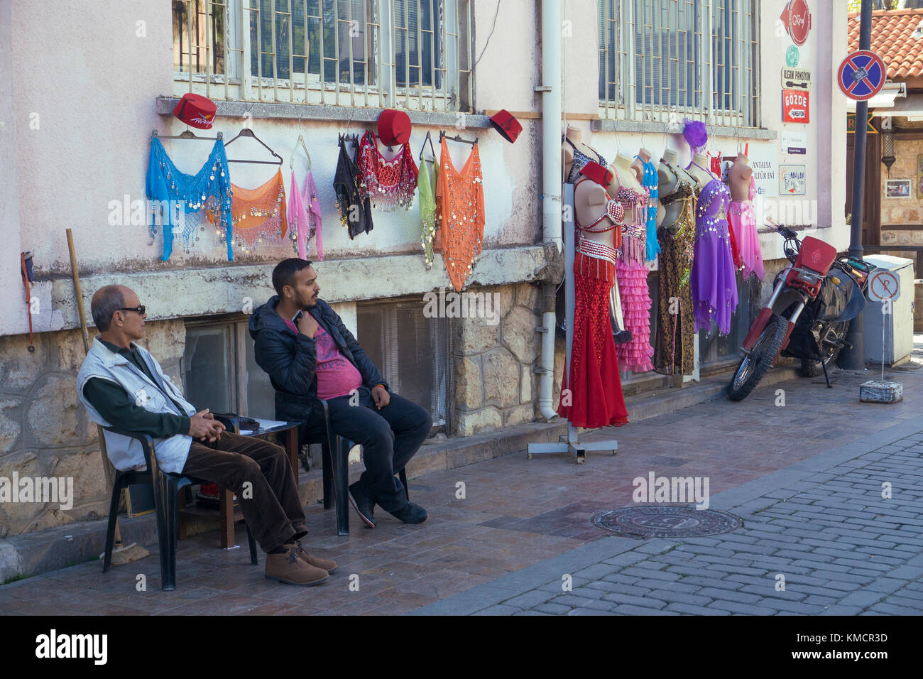 Bazaar, Souvenir shop at a alley of old town Kaleici, Antalya, turkish riviera, Turkey Stock Photo