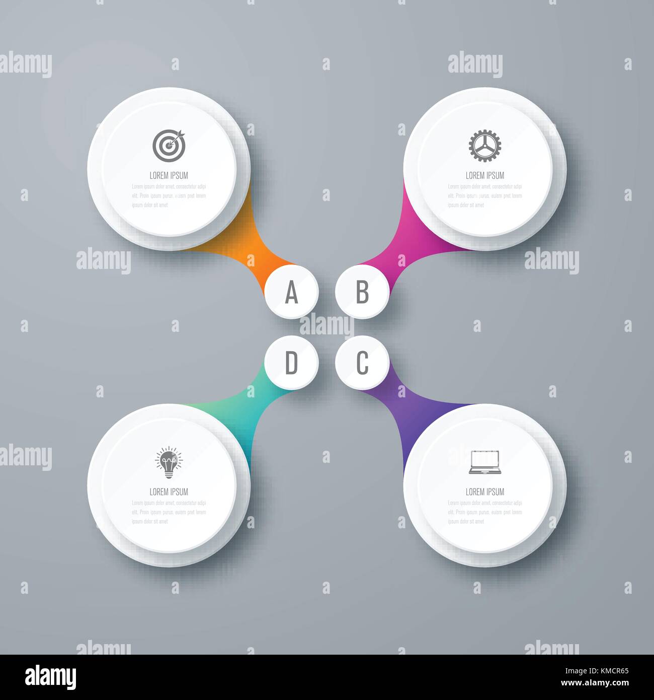 Infographics template 4 options with circle Stock Vector Image & Art ...