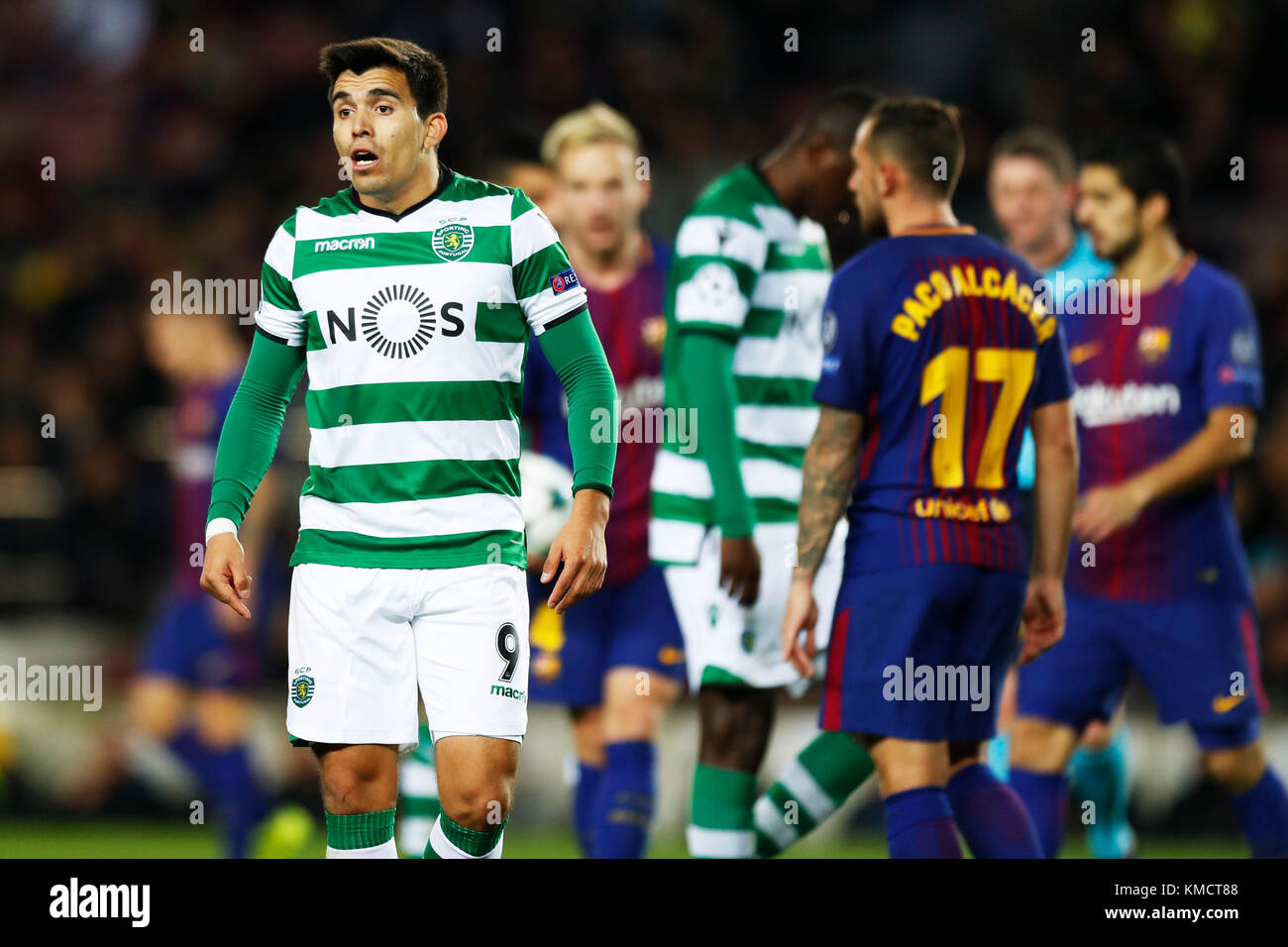 Barcelona Spain 5th Dec 17 Marcos Acuna Sporting Stock Photo Alamy