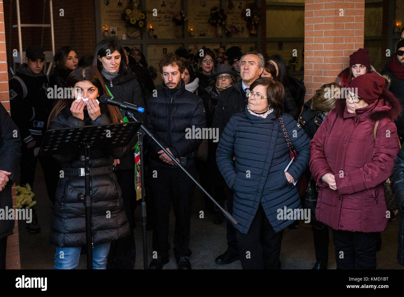 Turin, Piedmont, Italy. 6th Dec, 2017. Turin, Italy-December 6th, 2017: Thyssen ceremony of 10 years for the seven victims and start of the monument construction dedicated to the fallen at work of ThyssenKrupp in Turin Credit: Stefano Guidi/ZUMA Wire/Alamy Live News Stock Photo