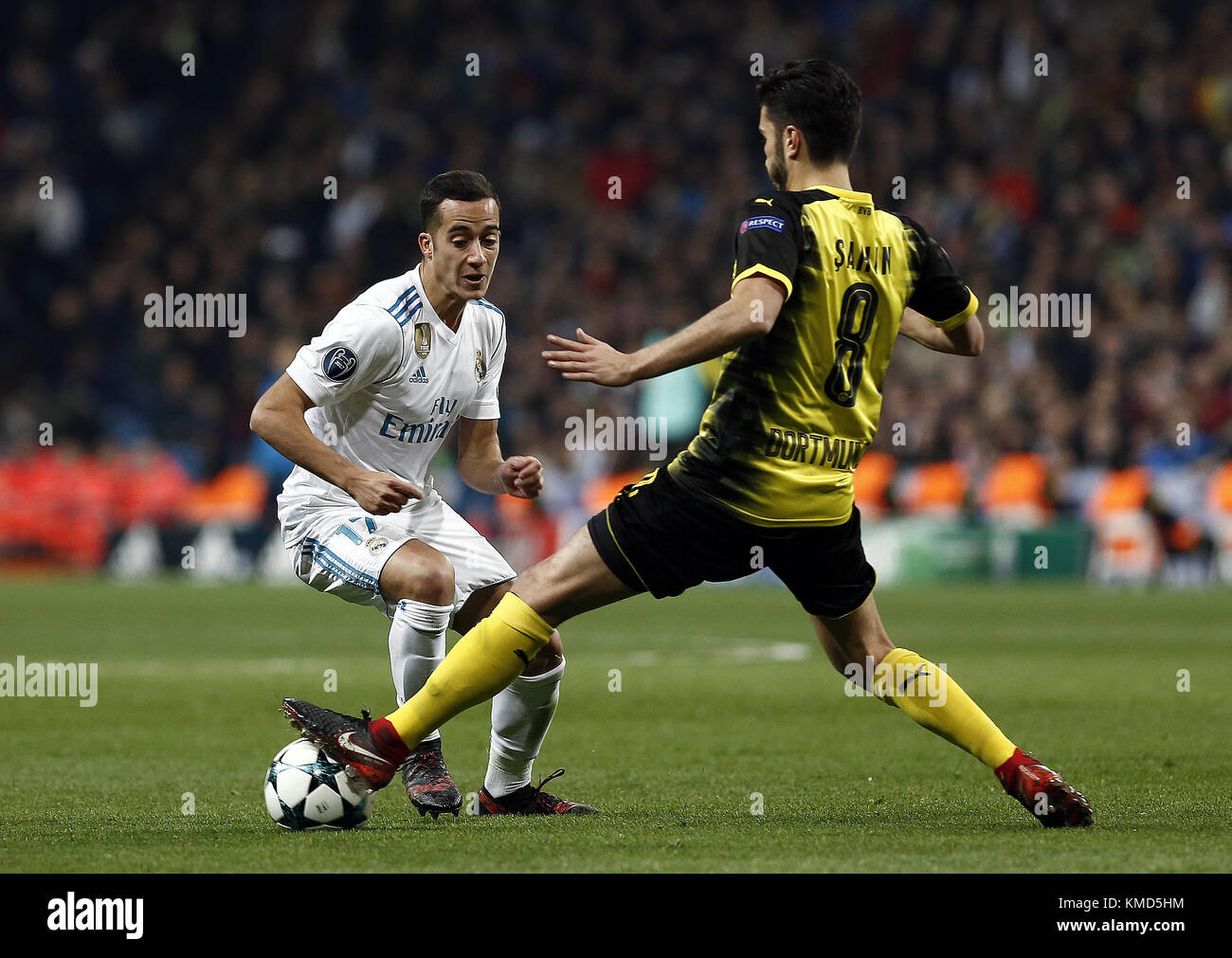 Madrid, Spain. 6th Dec, 2017. Lucas Vazquez of Real Madrid during the UEFA Champions League group H match between Real Madrid and Borussia Dortmund at Santiago Bernabéu. Credit: Manu reino/SOPA/ZUMA Wire/Alamy Live News Stock Photo
