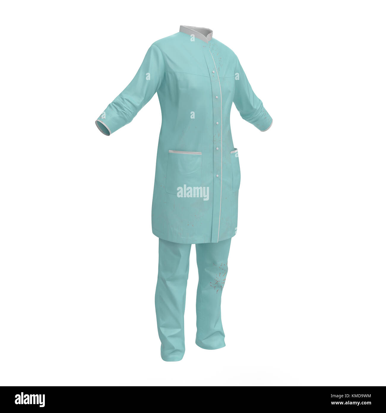 Medical workers clothes isolated on white. 3D illustration Stock Photo