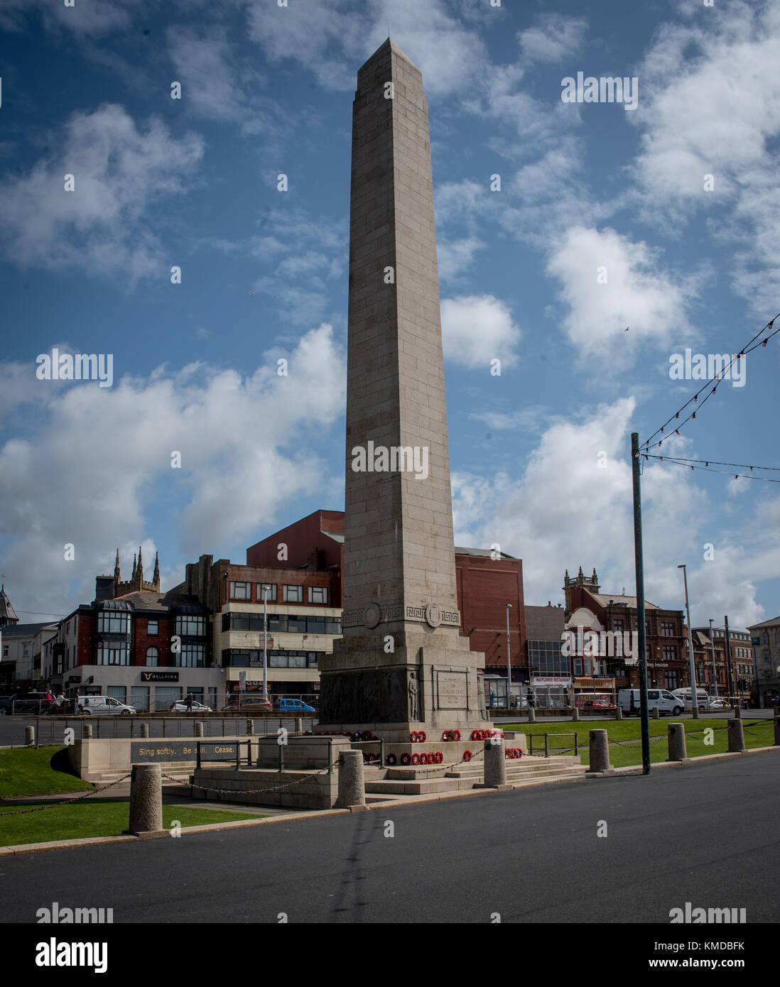 Blackpool's two towers Stock Photo