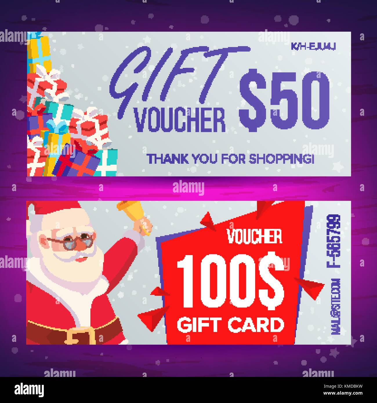 Santa Gift Voucher Christmas Voucher Template Santa Claus 