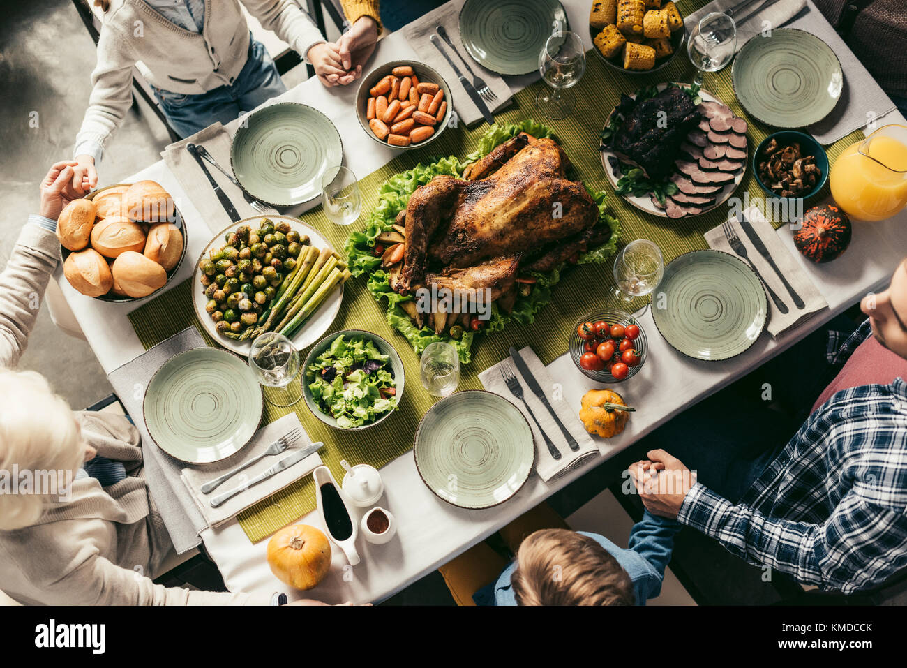 family having holiday dinner Stock Photo - Alamy
