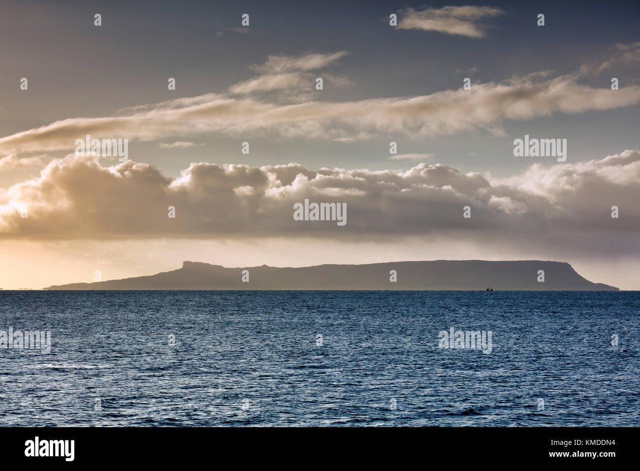 The Isle of Eigg from Mallaig. Stock Photo
