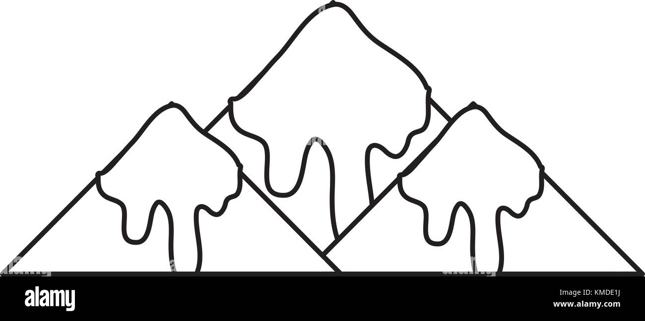 line natural snowy mountain and cold weather Stock Vector Image & Art ...